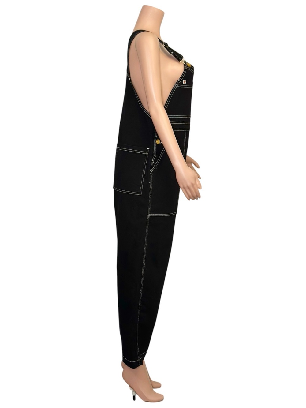 BIG BUD PRESS Denim Overalls, Black, Medium - Picture 5 of 9